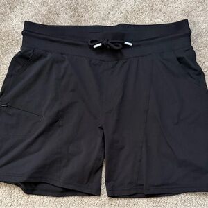 Black Athletic Shorts with Drawstring